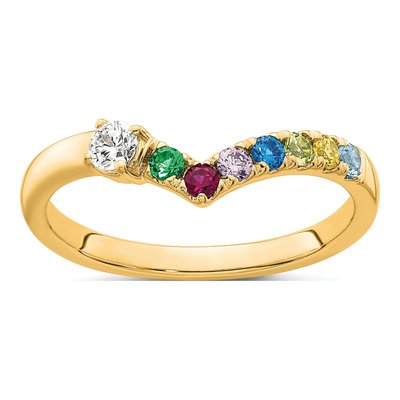 14K Yellow Gold 1/10 ct tw Mother's Ring – view 2