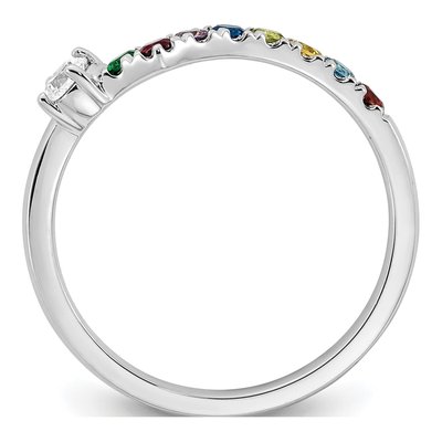 14K White Gold 1/10 ct tw Mother's Ring – view 3