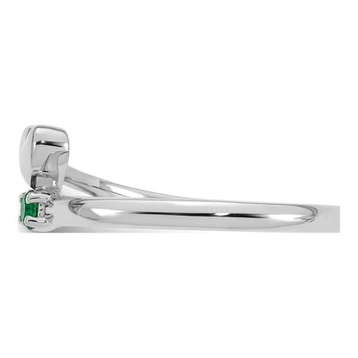 14K White Gold Heart Mother's Ring – view 4