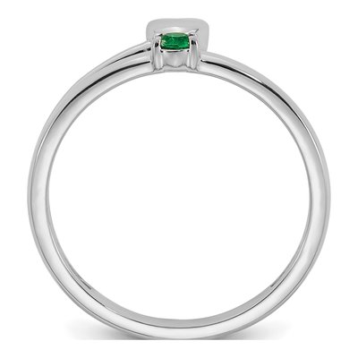 14K White Gold Heart Mother's Ring – view 3