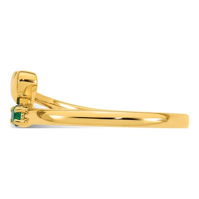 14K Yellow Gold Heart Mother's Ring – view 4