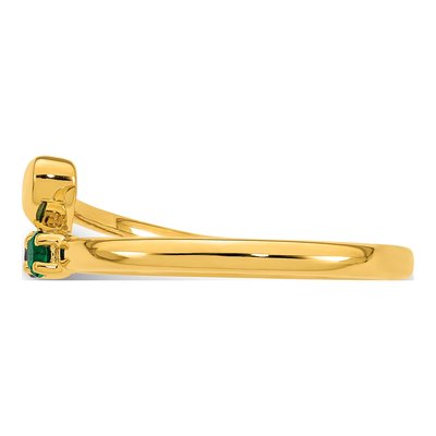 14K Yellow Gold Heart Mother's Ring – view 4