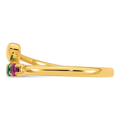 14K Yellow Gold Heart Mother's Ring Mounting – view 4