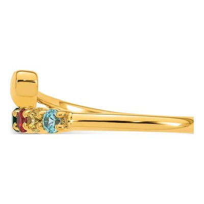14K Yellow Gold Heart Mother's Ring – view 4