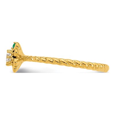14K Yellow Gold Mother's Ring Mounting – view 4