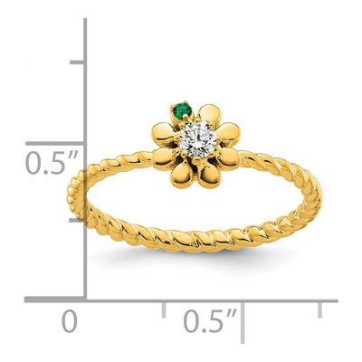 14K Yellow Gold Mother's Ring Mounting – view 6
