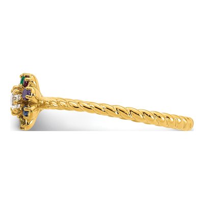 14K Yellow Gold Mother's Ring Mounting – view 4