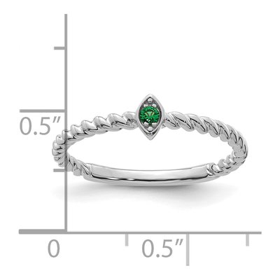 14K White Gold 1-Stone Mother's Ring Mounting – view 6