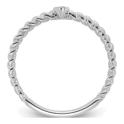 14K White Gold Personalized Mother's Birthstone Ring – view 3