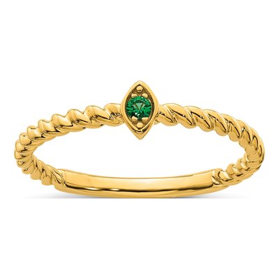 14K Yellow Gold Mother's Ring Mounting – view 2