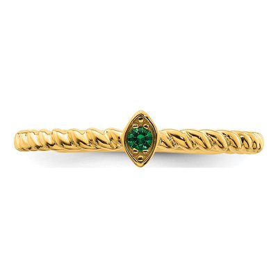 14K Yellow Gold Birthstone Mother's Ring – view 5