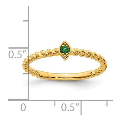 14K Yellow Gold Birthstone Mother's Ring – view 6