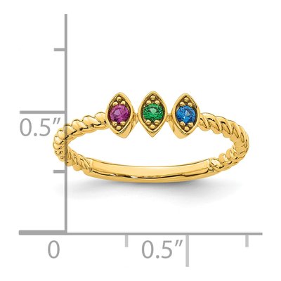 14K Yellow Gold Mother's Ring – view 6