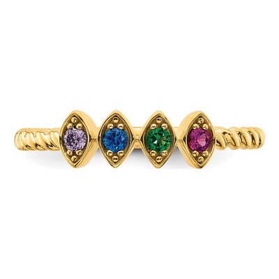 14K Yellow Gold Mother's Ring – view 5