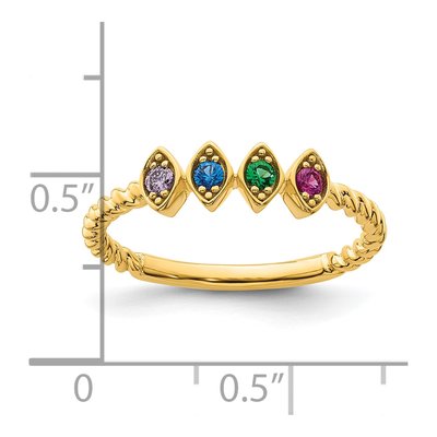 14K Yellow Gold Mother's Ring – view 6