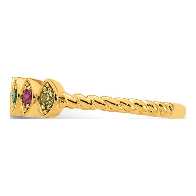 14K Yellow Gold 6-Stone Mother's Ring Mounting – view 4