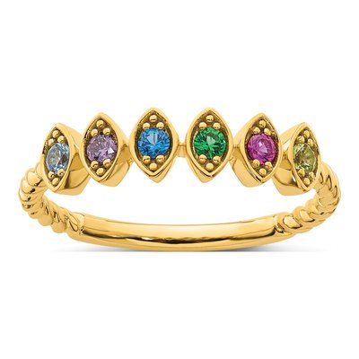 14K Yellow Gold Mother's Ring – view 2