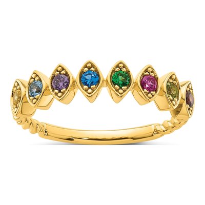 14K Yellow Gold Mother's Ring – view 2