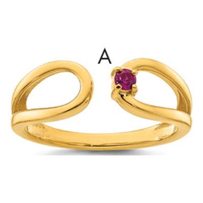 14K Yellow Gold Mother's Wrap Ring Mounting