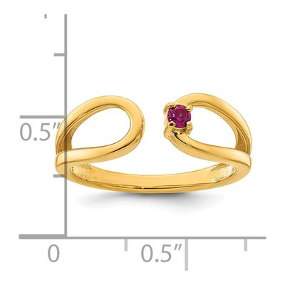 14K Yellow Gold Birthstone Mother's Wrap Ring – view 6