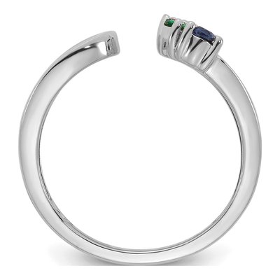 14K White Gold 4-Birthstone Mother's Ring Mounting – view 3