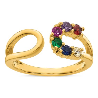 14K Yellow Gold Mother's Ring Mounting – view 2