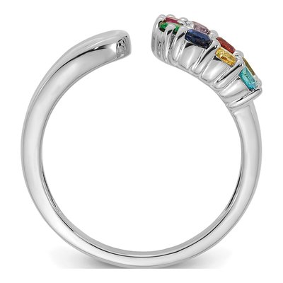 14K Yellow Gold Birthstone Mother's Wrap Ring – view 3
