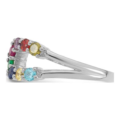 14K Yellow Gold Birthstone Mother's Wrap Ring – view 4