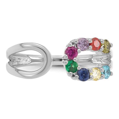 14K Yellow Gold Birthstone Mother's Wrap Ring – view 5