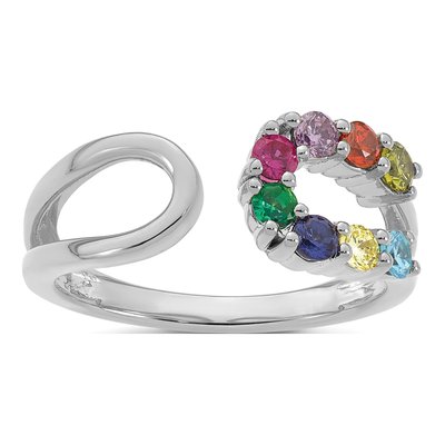 14K Yellow Gold Birthstone Mother's Wrap Ring – view 2