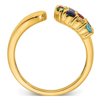14K Yellow Gold 8-Stone Mother's Ring Mounting – view 3
