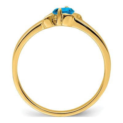 14K Yellow Gold 1-Stone Mother's Ring Mounting – view 3