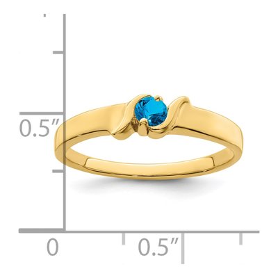 14K Yellow Gold 1-Stone Mother's Ring Mounting – view 6
