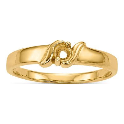 14K Yellow Gold 1-Stone Mother's Ring Mounting – view 7