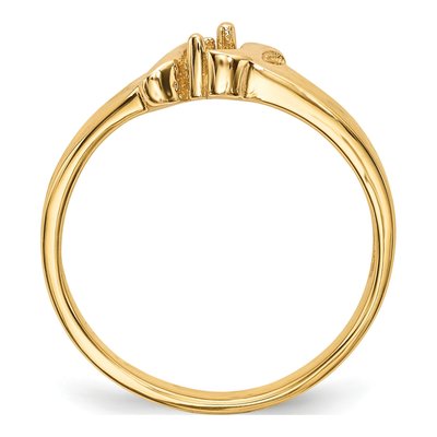 14K Yellow Gold 1-Stone Mother's Ring Mounting – view 8