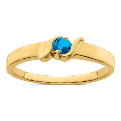 14K Yellow Gold 1-Stone Mother's Ring Mounting