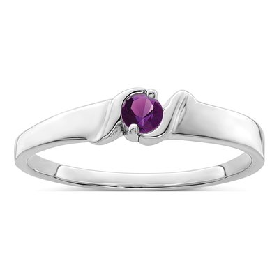 Sterling Silver or 14K White Gold Personalized Mother's Ring – view 2