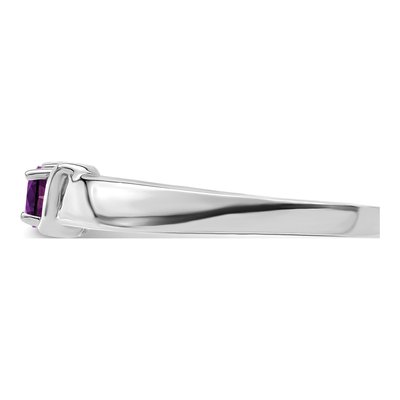 14K White Gold 1-Stone Mother's Ring Mounting – view 4