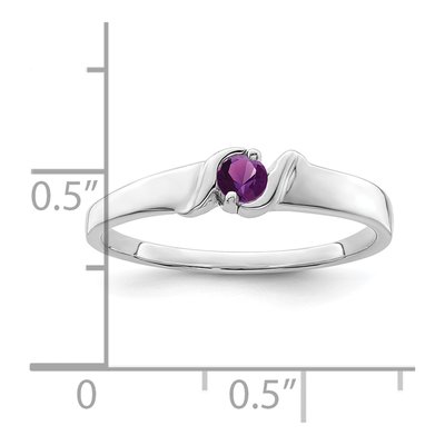14K White Gold 1-Stone Mother's Ring Mounting – view 6