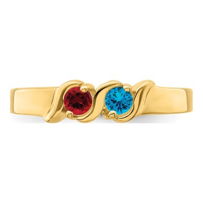 14K Yellow Gold Family Mother's Ring – view 5