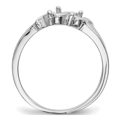 14K White Gold 2-Stone Mother's Ring Mounting – view 2