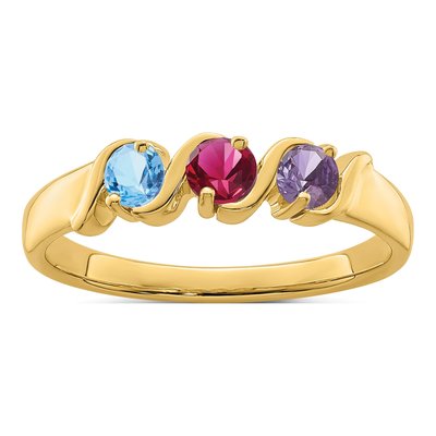 14K Yellow Gold Custom Family Mother's Ring – view 2