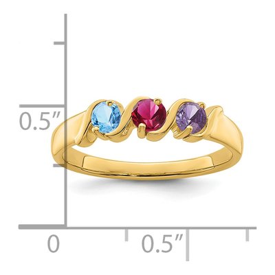 14K Yellow Gold Custom Family Mother's Ring – view 6