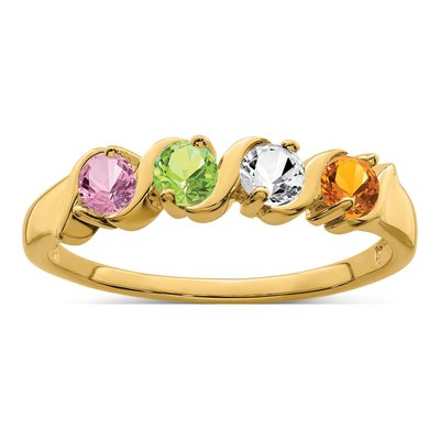 14K Yellow Gold Family Mother's Ring – view 2