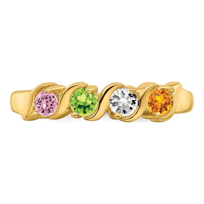 14K Yellow Gold Family Mother's Ring – view 5