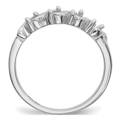 14K White Gold 4-Stone Mother's Ring Mounting – view 2