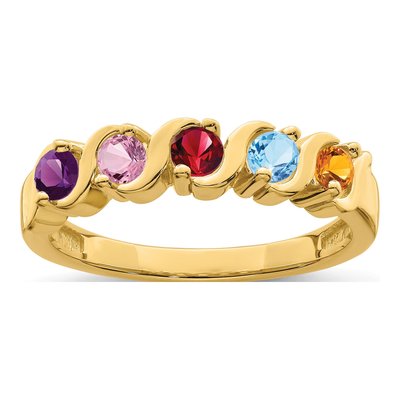 14K Yellow Gold Custom Family Ring – view 2