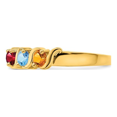14K Yellow Gold Custom Family Ring – view 4