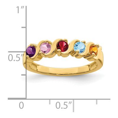 14K Yellow Gold Custom Family Ring – view 6