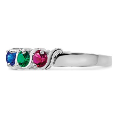 14K White Gold Customizable Family for Her Mother's Ring – view 3